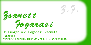 zsanett fogarasi business card